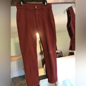 White House Black Market Brick Red Straight Leg Pants